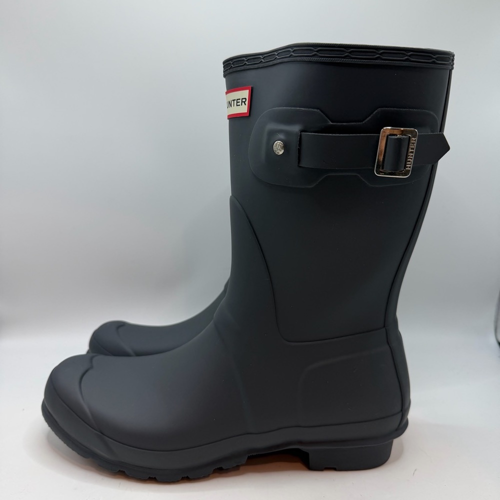 Hunter Original Short Rain Boots Womens Size 10 Navy Blue Waterproof NWOT